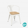 stock 20 stole stil industrielt design bar køkken steel wood arm light På Tilbud