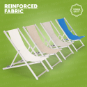 Riccione Gold strandstol sammenfoldelig aluminiums textile havestol 