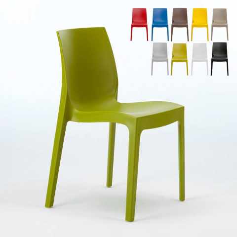 Sæt med 22 Rome Grand Soleil stabelbar spisebord stol polypropylen i mange farver Kampagne