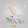 Riccione Gold strandstol sammenfoldelig aluminiums textile havestol Udsalg