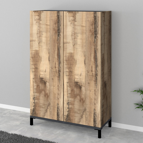 Skoskab indgang træ garderobe høj 36 par sko 2 låger Hive Wood Kampagne
