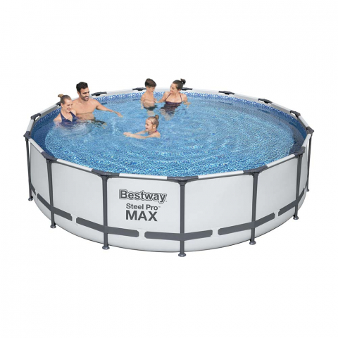 Bestway 56488 Steel Pro Max 457x107 cm rund fritstående pool badebassin