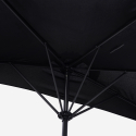 Kailua Black lille 2x1,5 m halv altan parasol sort have altan teresse Mængderabat