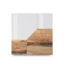 Klain Wood blank hvid pæretræ lav træ skab 100x43 cm 2 låger og 3 rum Tilbud