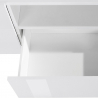 Hatt TV bord blank hvid lav skænk 200x43 cm med 2 skuffer og 2 låger Valgfri