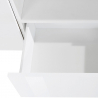More TV bord blank hvid lav skænk 260x43 cm med 2 skuffe og 4 låger Valgfri