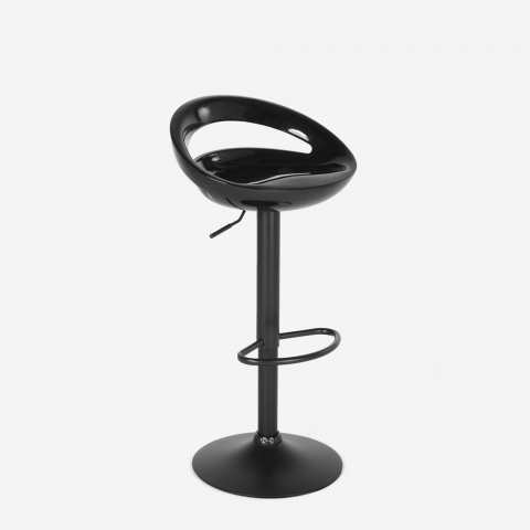 Sort design drejestol med justerbar fodstøtte Hollywood Black Edition