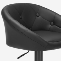 Tucson Black Edition sort barstol med ryglæn i kunstlæder og stål stel Rabatter