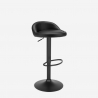 Baltimora Black Edition sort barstol med ryglæn i kunstlæder stål stel Kampagne