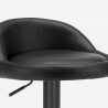 Baltimora Black Edition sort barstol med ryglæn i kunstlæder stål stel Rabatter