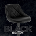 Philadelphia Black Edition sort barstol ryglæn i kunstlæder stål stel Tilbud
