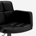 Oakland Black Edition sort barstol med ryglæn kunstlæder og stål stel Rabatter