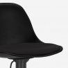 New Orleans Black Edition sort barstol med ryglæn kunstlæder stål stel Rabatter