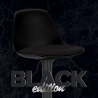 New Orleans Black Edition sort barstol med ryglæn kunstlæder stål stel Tilbud