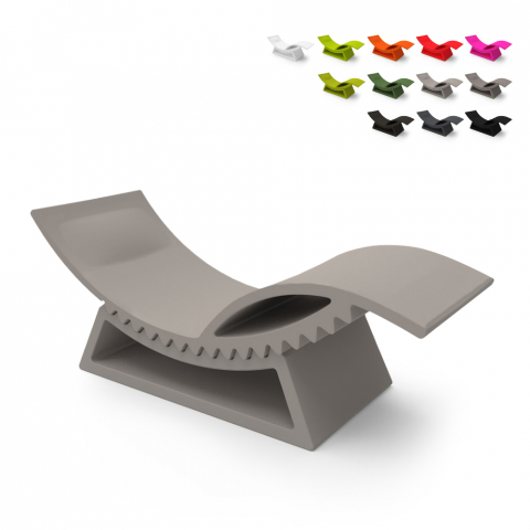 Tic Tac Slide chaiselong stol solseng liggestol i farverig polyethylen