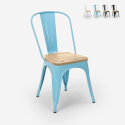 Steel Wood Light AHD Stål spisebords stol industriel design træ sæde Mængderabat