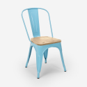 Steel Wood Light AHD Stål spisebords stol industriel design træ sæde Model