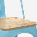 Steel Wood Light AHD Stål spisebords stol industriel design træ sæde Mål