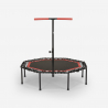Panther lille mini fitness trampolin 128 cm med støttehåndtag foldbar Tilbud