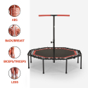 Panther lille mini fitness trampolin 128 cm med støttehåndtag foldbar Valgfri