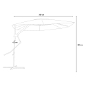 Napili 3x3 m stor ottekantet hænge parasol til have terrasse med tilt Valgfri