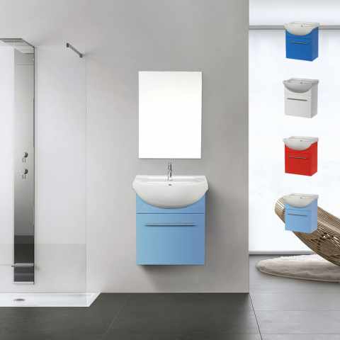 Badeværelsessæt badeværelsesmøbler med badeværelsesskab spejl og vask