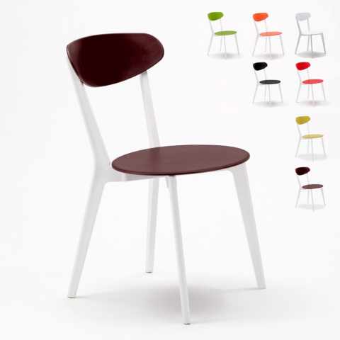 Sæt med 4 Cuisine AHD stabelbar spisebordsstole design i mange farver