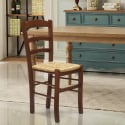 Paesana AHD spisebords stol vintage design af bøgetræ flettet sæde På Tilbud