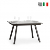 Mirhi 90x120-180 cm hvidt farvet lille træ spisebord med udtræk På Tilbud
