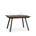 Mirhi Noix 90x120-180 cm valvnød effekt lille træ spisebord med udtræk Tilbud