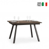 Mirhi Noix 90x120-180 cm valvnød effekt lille træ spisebord med udtræk På Tilbud