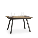 Mirhi Oak 90x120-180 cm egetræs effekt lille træ spisebord med udtræk Tilbud