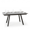 Mirhi Long 90x160-220 cm hvidt farvet lille træ spisebord med udtræk Tilbud
