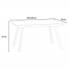 Mirhi Long Noix 90x160-220 cm valnød effekt lille træ spisebord udtræk Rabatter