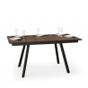 Mirhi Long Noix 90x160-220 cm valnød effekt lille træ spisebord udtræk Tilbud