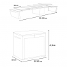 Walk Concrete betongrå design sofabord bænk træ med udtræk 55x40-305cm Rabatter