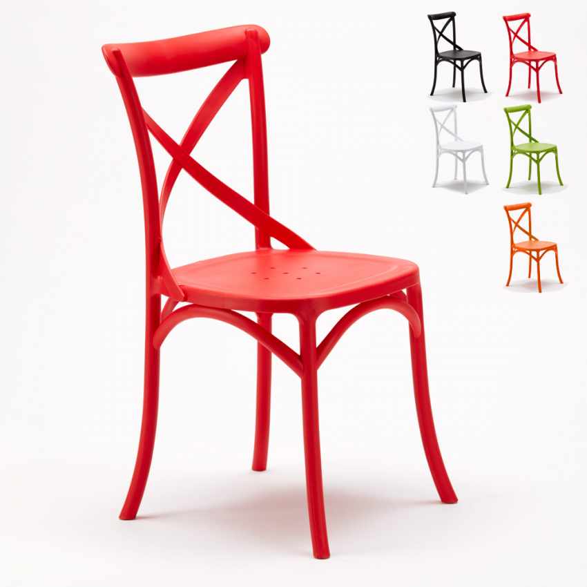 Sæt med 20 Vintage AHD stol spisebordsstole design plast i mange farver Udvalg