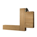 A112 møbelsæt egetræ 4 vægskabe i forskellige størrelser klaplåge Tilbud