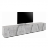 Ping Low XL Concrete TV bord betonfarvet lav skænk med 3 rum og 6 låger Tilbud
