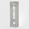 Daiquiri beton farvet lille glas vitrineskab træ med 4 glashylder låge Tilbud