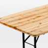 Sæt med 10 sammenklappelig træ bord 220x80cm til events fester catering Udsalg