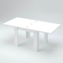 Jesi Liber lille blankt hvidt spisebord 90x90cm bord med udtræk 180cm Tilbud