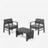 Tambo Progarden loungesæt polyrattan havemøbler med 2 lænestole sofabord Rabatter