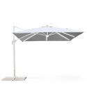 Paradise White stor hænge parasol 3x3 m med solcelle LED lys til have Rabatter