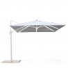 Paradise White stor hænge parasol 3x3 m med solcelle LED lys til have Rabatter
