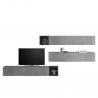 Infinity 99 moderne grå vægophængte modulær tv bord 3 skabs system Tilbud