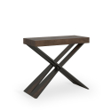 Diago Noix 90x40-300 cm valnød effekt lille træ spisebord med udtræk Tilbud