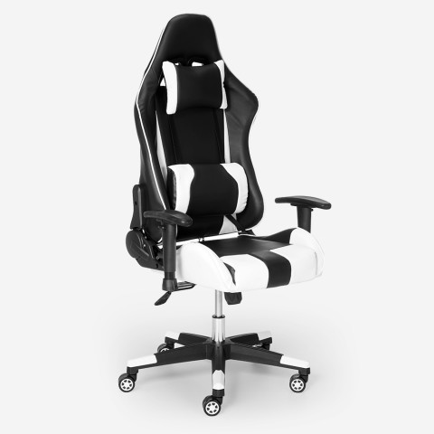 Adelaide ergonomisk gaming stol kunstlæder justerbar armlæn og hynder