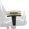 Adelaide ergonomisk gaming stol kunstlæder justerbar armlæn og hynder Egenskaber