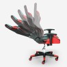 Adelaide Fire gaming kontor stol kunstlæder justerbar armlæn og hynder Model